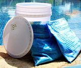 Pool water treatment chemicals