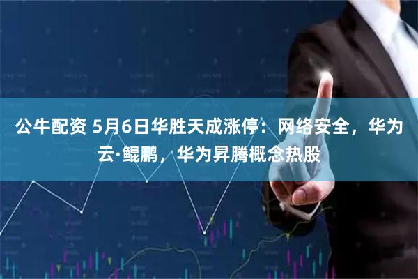 公牛配资 5月6日华胜天成涨停：网络安全，华为云·鲲鹏，华为昇腾概念热股